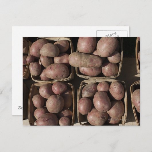 Aardappelen op de markt van een landbouwer uit New Briefkaart (Voorkant / Achterkant)