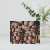 Aardappelen op de markt van een landbouwer uit New Briefkaart (Staand voorkant)