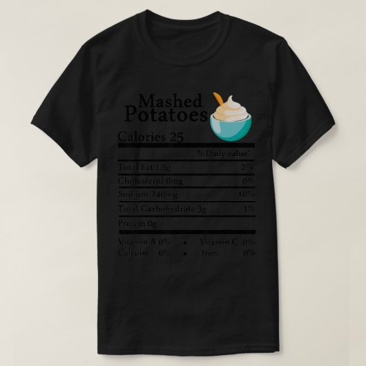 Aardappelen Thanksgiving kostuum foo T-shirt (Design voorkant)