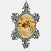 Aardappelen Tin Sneeuwvlok Ornament (Links)