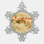 Aardappelen Tin Sneeuwvlok Ornament (Voorkant)