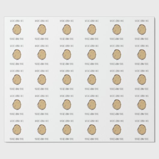 Aardappelen, verpakt in aardappelen cadeaupapier (Vlak)