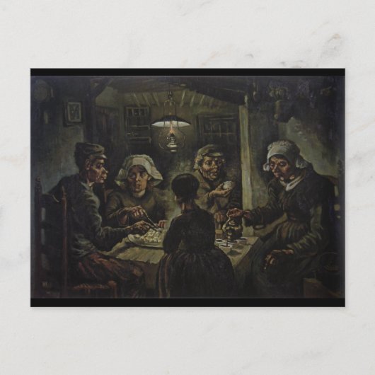 Aardappeleters Briefkaart (Voorkant)