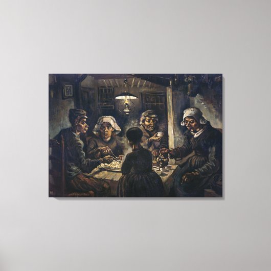Aardappeleters | Van Gogh | Canvas Afdruk (Voorkant)