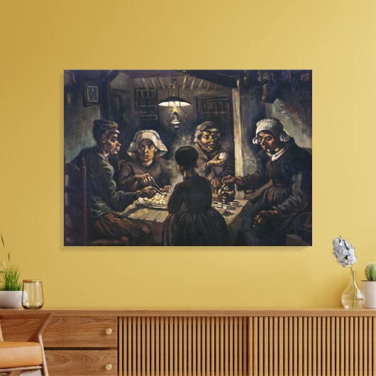 Aardappeleters | Van Gogh | Canvas Afdruk (Insitu (Woonkamer))