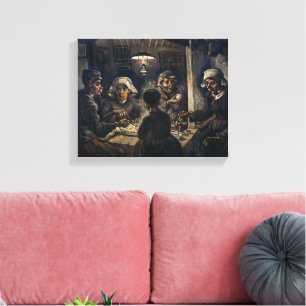 Aardappeleters Van Gogh Canvas Afdruk