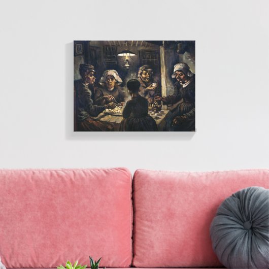 Aardappeleters | Van Gogh | Canvas Afdruk (Insitu (Woonkamer))