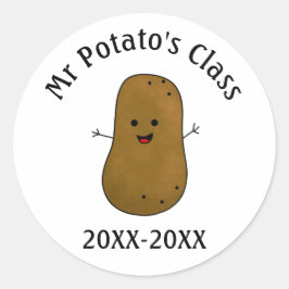Aardappelklasdatum Ronde Sticker