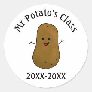 Aardappelklasdatum Ronde Sticker