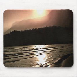 Aardappelkleurige nachtval in het strand muismat