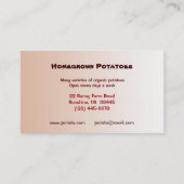 Aardappelmarkt Visitekaartje (Achterkant)