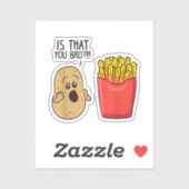 Aardappelmoes is dat je schamele aardappelen koopt sticker (Vel)