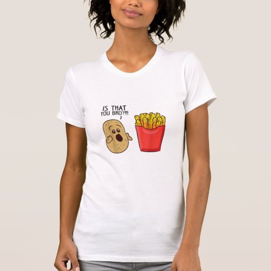 Aardappelmoes is dat je schamele aardappelen koopt t-shirt (Voorkant)