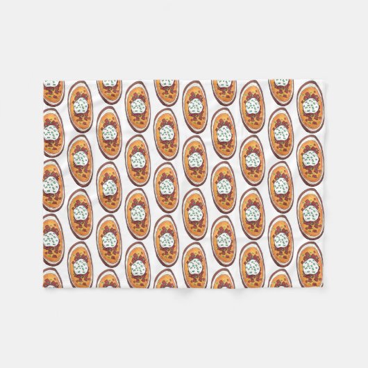 Aardappelmoessons Snack Food Appetizer Bacon Fleece Deken (Voorkant (Horizontaal))