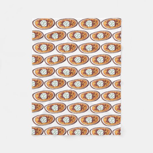 Aardappelmoessons Snack Food Appetizer Bacon Fleece Deken (Voorkant)