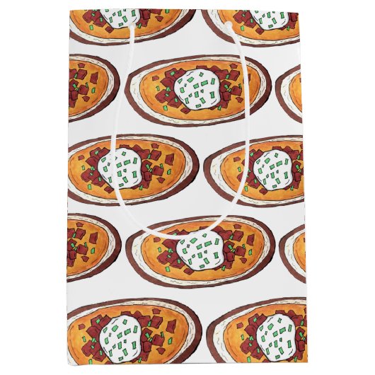 Aardappelmoessons Snack Food Appetizer Bacon Medium Cadeauzakje (Voorkant)