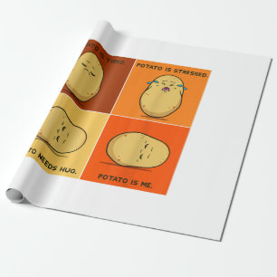 Aardappelmoot Vegetable Tater Vegan Lover Keto Cadeaupapier