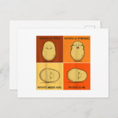 Aardappelmoot Vegetable Tater Vegan Lover Keto Feestdagenkaart (Voorkant / Achterkant)