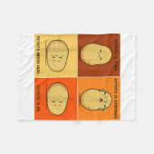 Aardappelmoot Vegetable Tater Vegan Lover Keto Fleece Deken (Voorkant (Horizontaal))