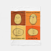 Aardappelmoot Vegetable Tater Vegan Lover Keto Fleece Deken (Voorkant)
