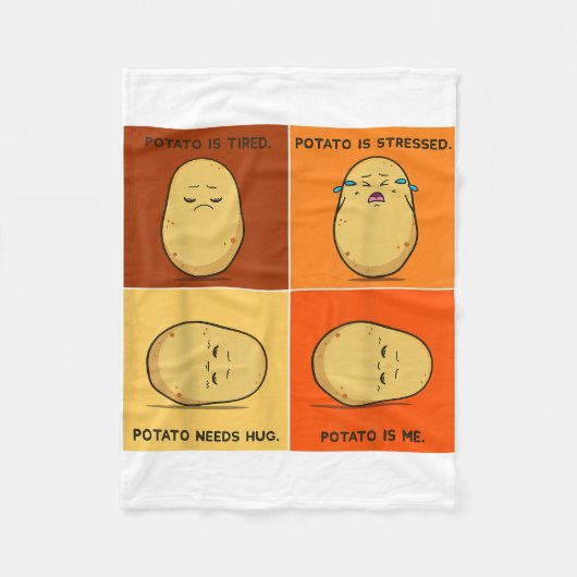 Aardappelmoot Vegetable Tater Vegan Lover Keto Fleece Deken (Voorkant)