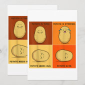 Aardappelmoot Vegetable Tater Vegan Lover Keto Kaart (Voorkant / Achterkant)