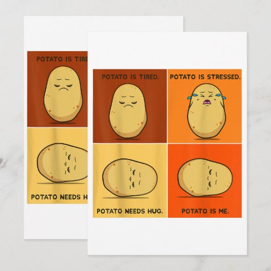 Aardappelmoot Vegetable Tater Vegan Lover Keto Kaart (Voorkant / Achterkant)