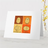 Aardappelmoot Vegetable Tater Vegan Lover Keto Kaart (Gele Bloem)