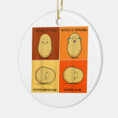 Aardappelmoot Vegetable Tater Vegan Lover Keto Keramisch Ornament (Links)