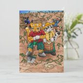 Aardappeloogst Gardening en voedselkat Kaart (Staand voorkant)