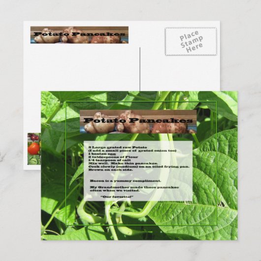 Aardappelpannenkoeken Briefkaart (Voorkant / Achterkant)