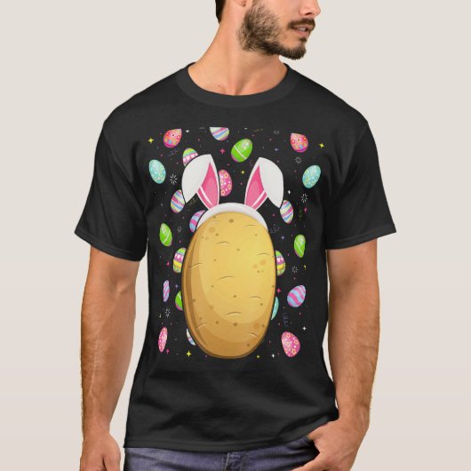Aardappelpasta Funny Potato Paaszondag T-shirt (Voorkant)