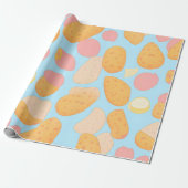 Aardappelpastel Kleurrijk Gepersonaliseerd Patroon Cadeaupapier (Uitgerold)