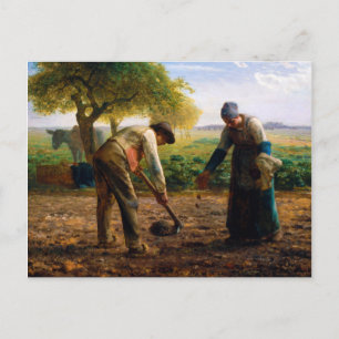 Aardappelplanten van Jean-François Millet (1861) Briefkaart