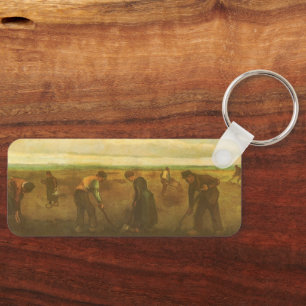 Aardappelplanting door Vincent van Gogh, Vintage K Sleutelhanger