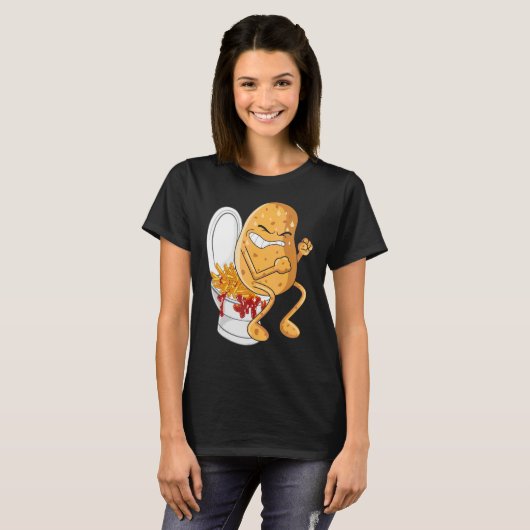 Aardappelpoep, Franse fruitig, gedroogde aardappel T-shirt (Voorkant volledig)