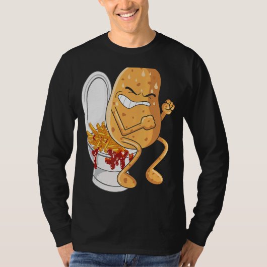 Aardappelpoep, Franse fruitig, gedroogde aardappel T-shirt (Voorkant)