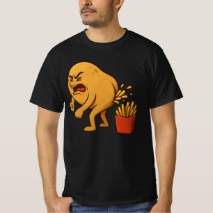 Aardappelpoepende frieten l Grappige frietjes T-shirt