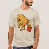 Aardappelpoepende frietjes l Grappige frietjes T-shirt (Voorkant)