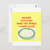 aardappelpuree briefkaart (Voorkant / Achterkant)