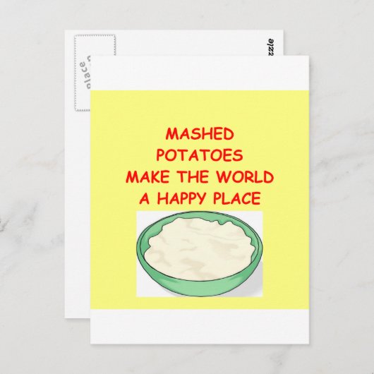 aardappelpuree briefkaart (Voorkant / Achterkant)