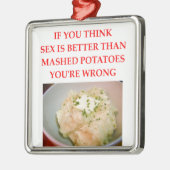 aardappelpuree metalen ornament (Links)