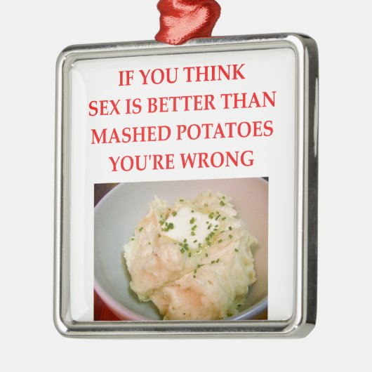 aardappelpuree metalen ornament (Links)