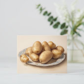 Aardappelschil op een Bord Feestdagenkaart (Staand voorkant)