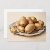 Aardappelschil op een Bord Feestdagenkaart (Voorkant / Achterkant)