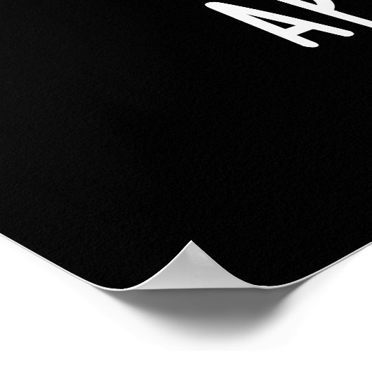 Aardappelschil voor mij Funny Potato pun Dark BG Poster (Hoek)