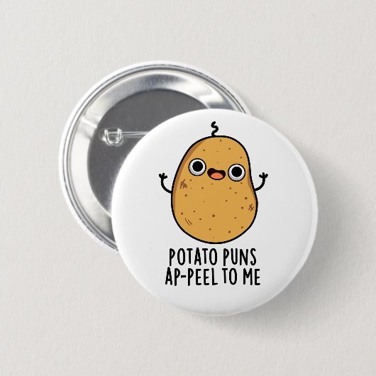 Aardappelschil voor mij Funny Potato pun Ronde Button 5,7 Cm (Voorkant /achterkant)