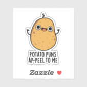 Aardappelschil voor mij Funny Potato pun Sticker (Vel)