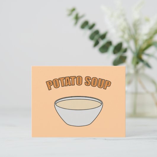 Aardappelsoep Briefkaart (Staand voorkant)