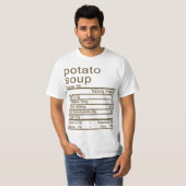 aardappelsoep Voedingsfeiten label T-shirt (Voorkant volledig)